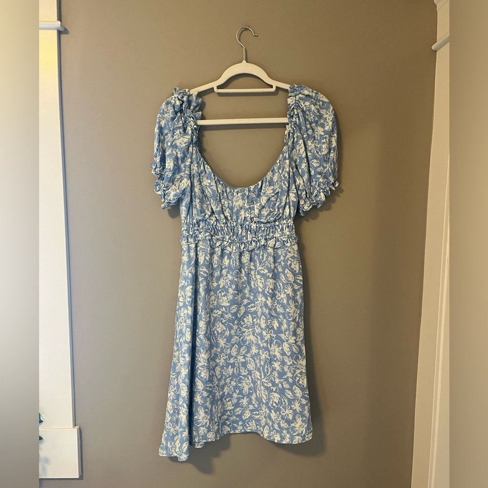 ASTR Blue Floral Dress - Medium